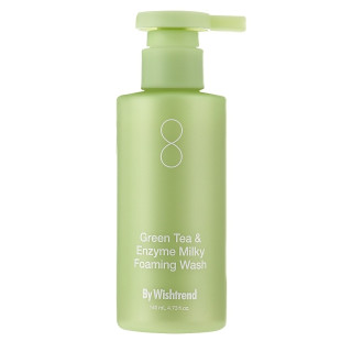 Пенка для умывания с зеленым чаем и энзимами By Wishtrend Green Tea & Enzyme Milky Foaming Wash 140 ml